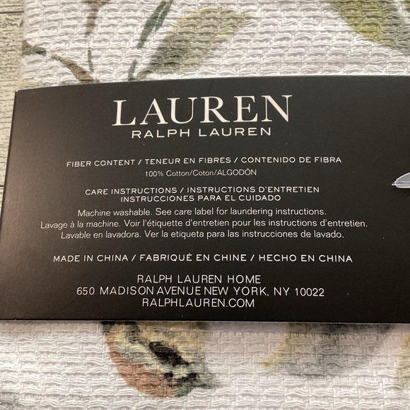 Ralph Lauren Bird Print (2) Kitchen Towels - Green and Yellow - Picture 3 of 3